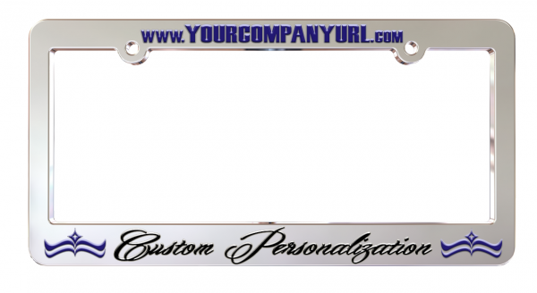 Boarder License Plate Frame Chrome Plated Plastic