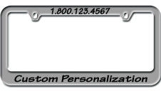 Zinc Engraved Metal License Plate Frame