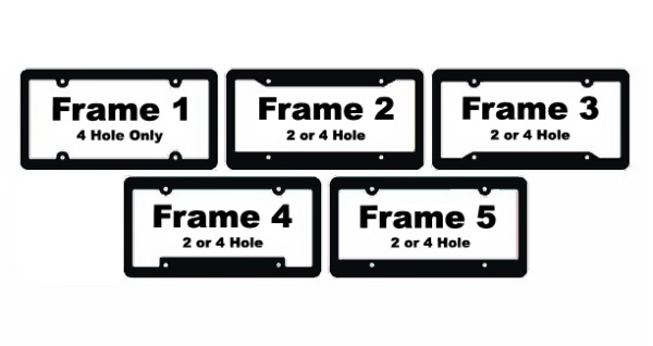 Quick Production Raised Plastic License Plate Frames | Frame Styles