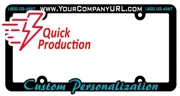 Quick Production Raised Plastic License Plate Frames | Quick Production Raised Plastic Frame