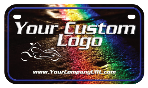 Full Color Embossed Aluminum Motorcycle Plate | Full Color Aluminum Moto Plate